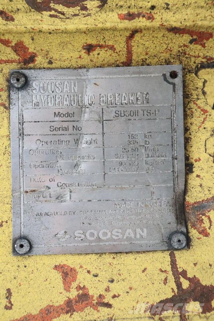 Soosan SB30II TS-9 | S40 | 2.5 TO 4.5 TON | HYDRAULIC BRE Martillos hidráulicos