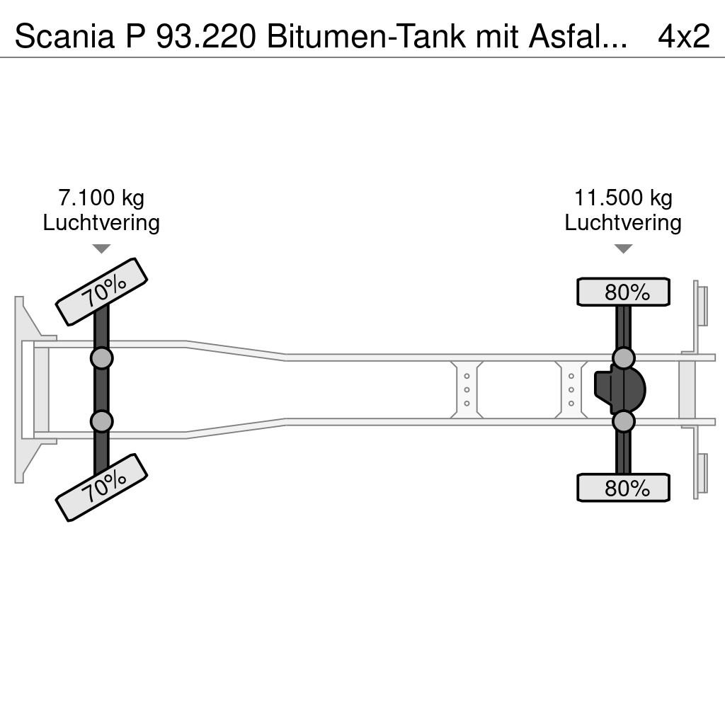 Scania P 93.220 Bitumen-Tank mit Asfaltstreuer Camiones cisternas
