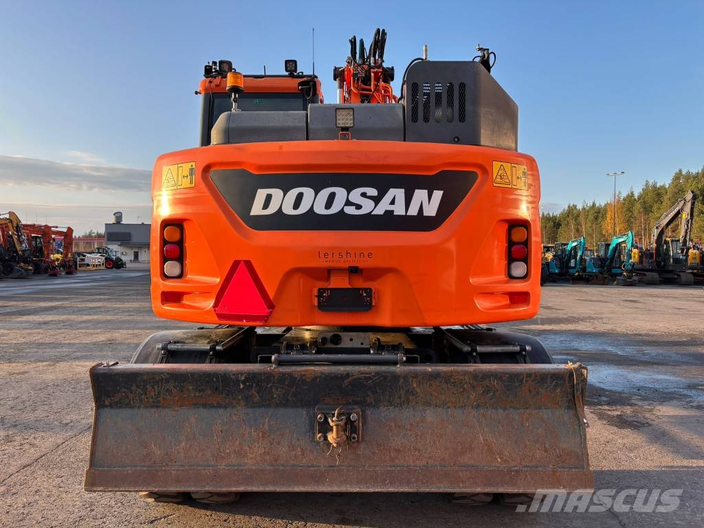 Doosan DX 165 W-5 / 3D, Engcon, Rasvari, 6 Lisälaitetta Колесни екскаватори