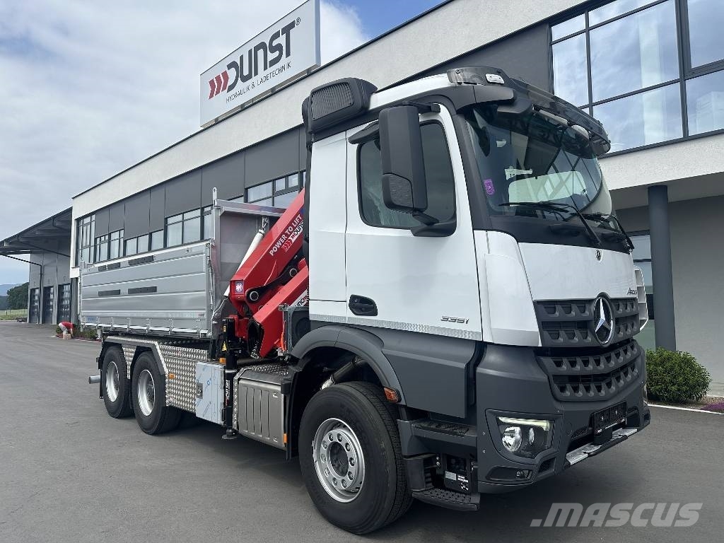 Mercedes-Benz Arocs 3351 6x4 + HMF 2820-K5 Ladekran + Kipper Автокранове