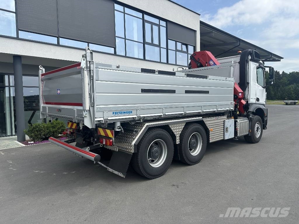 Mercedes-Benz Arocs 3351 6x4 + HMF 2820-K5 Ladekran + Kipper Автокранове