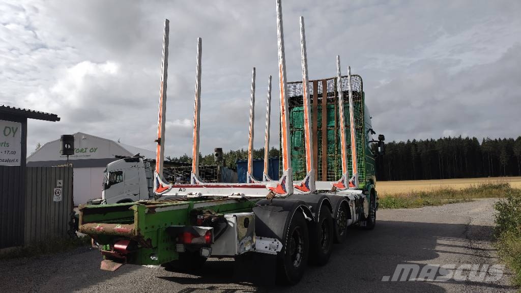 Scania R730 8x4 rautajouset, puuvarustus EURO 5 Transporte de madera