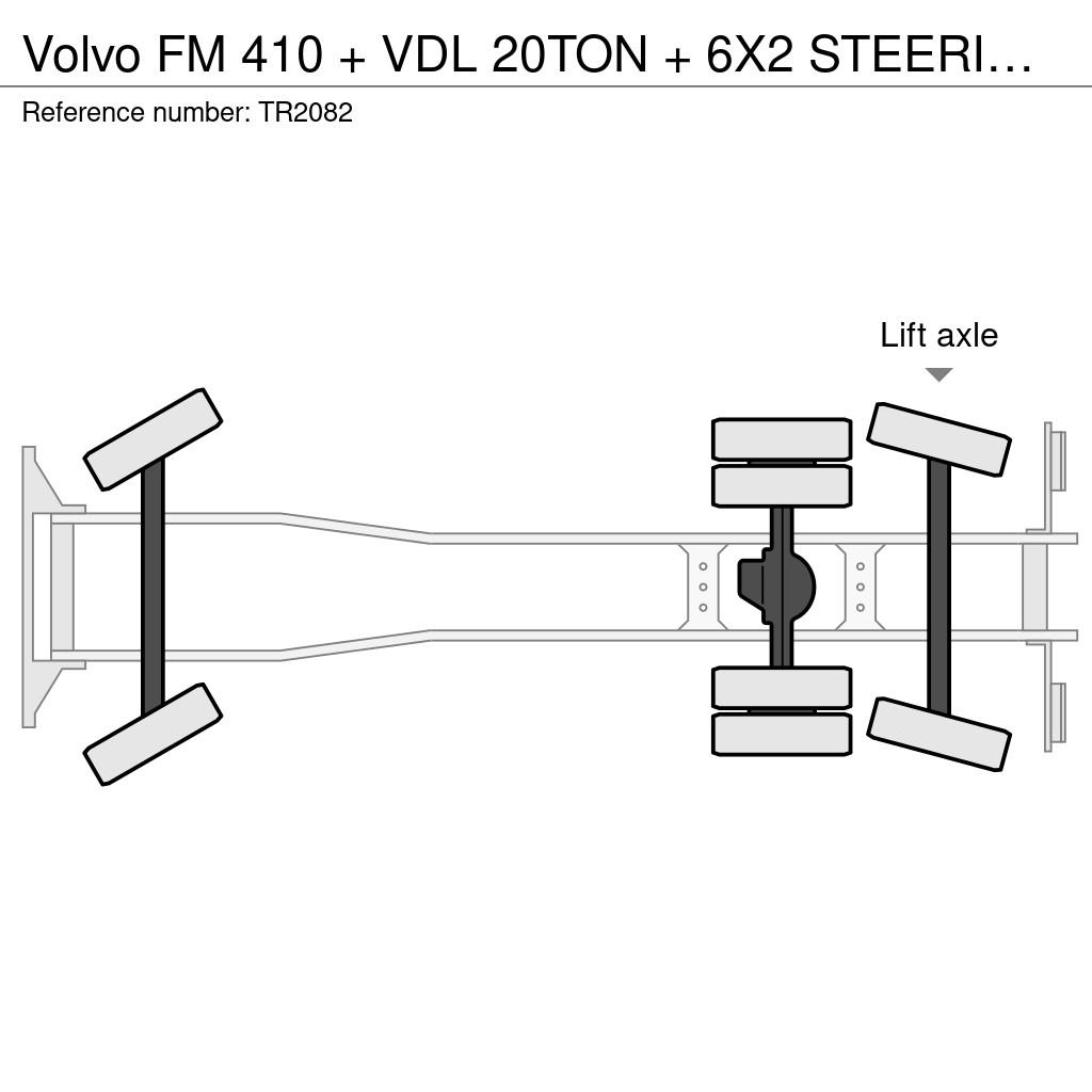 Volvo FM 410 + VDL 20TON + 6X2 STEERING/LIFT + EURO 5 Camion con gancio di sollevamento