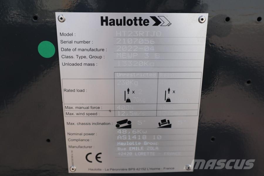 Haulotte HT23RTJ O Valid Inspection, *Guarantee! Diesel, 4x Ανυψωτήρες με τηλεσκοπικό βραχίονα