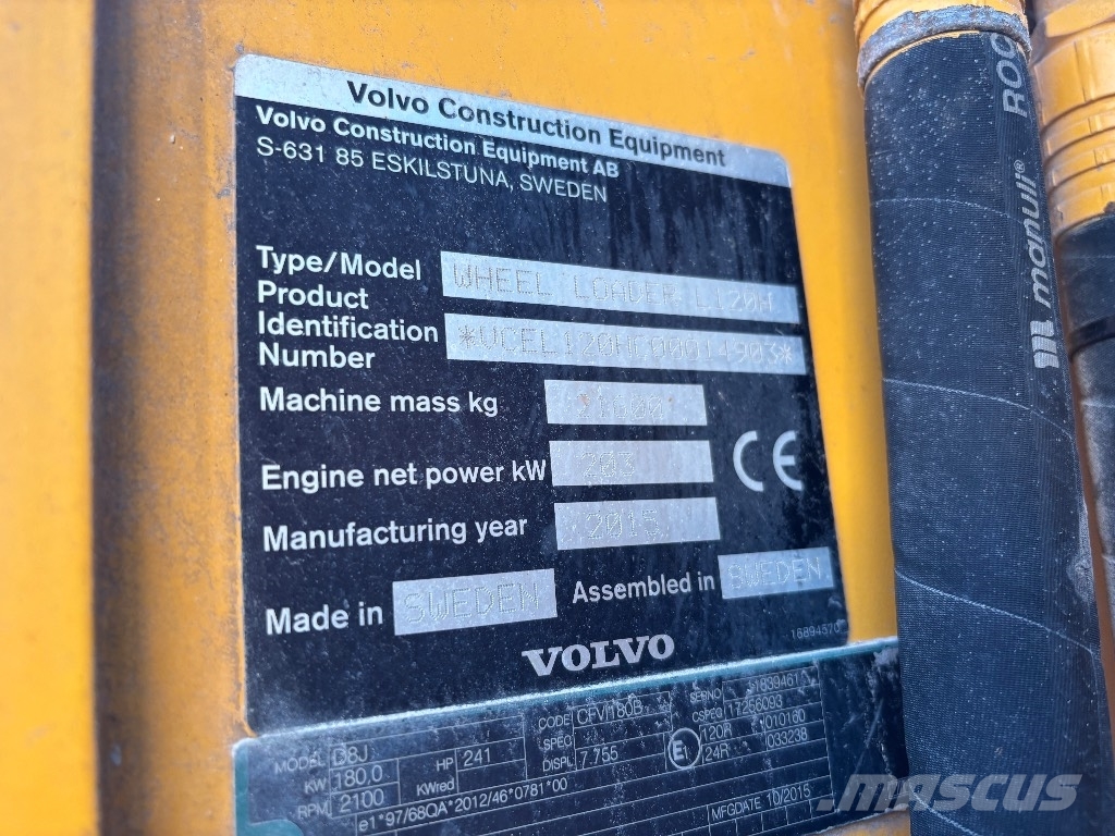 Volvo L 120 H Long Boom / Myyty, Sold 轮式装载机
