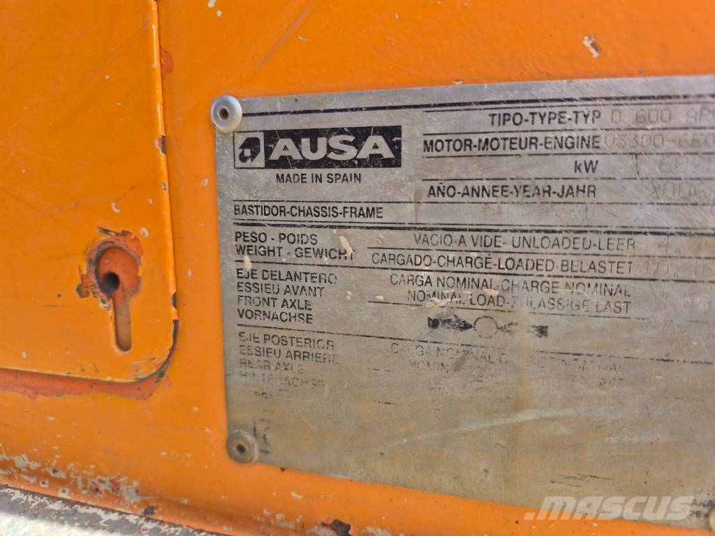 Ausa D 600 APG Site dumpers