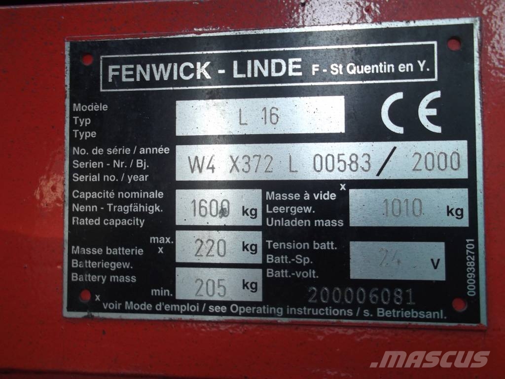 Linde L16 V-3384 OB Ručni paletariRučni paletni viličari