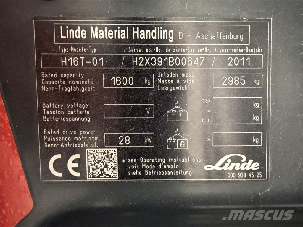 Linde H16T LPG forklifts