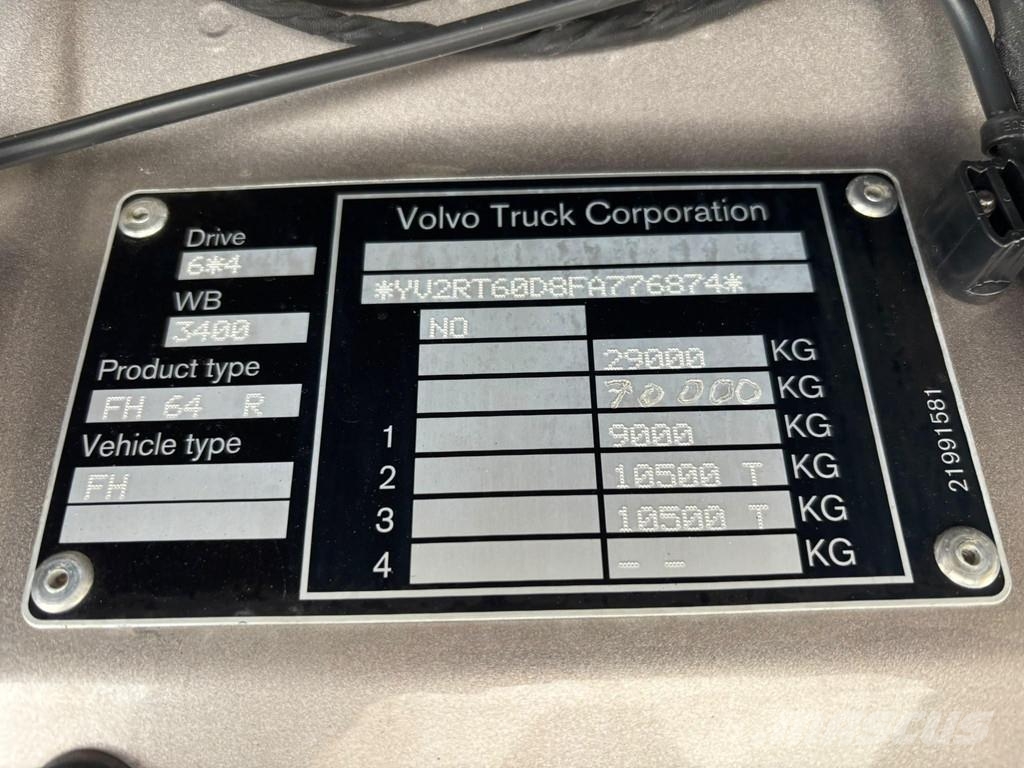 Volvo FH 540 6x4 RETARDER / BOX L=4449 mm Pašizgāzējs