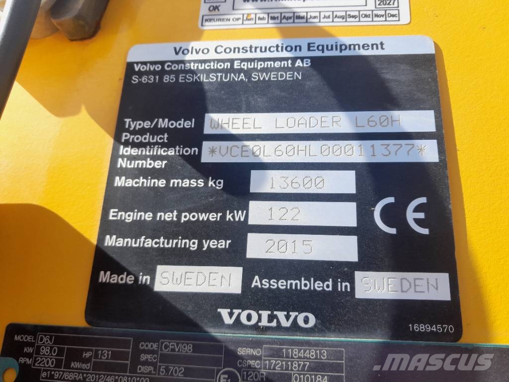 Volvo L 60 H Wielladers