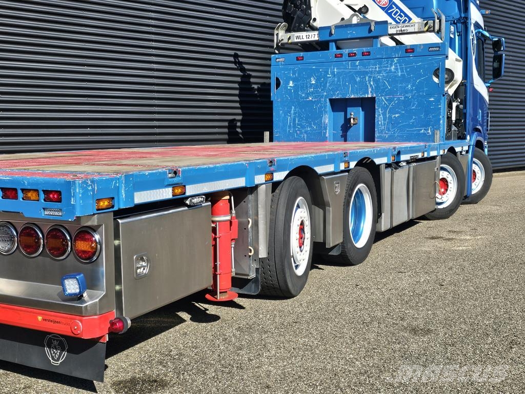 Scania R520 V8 8x2/6 / HMF 70 tm + JUMBO AANHANGER 크레인 트럭