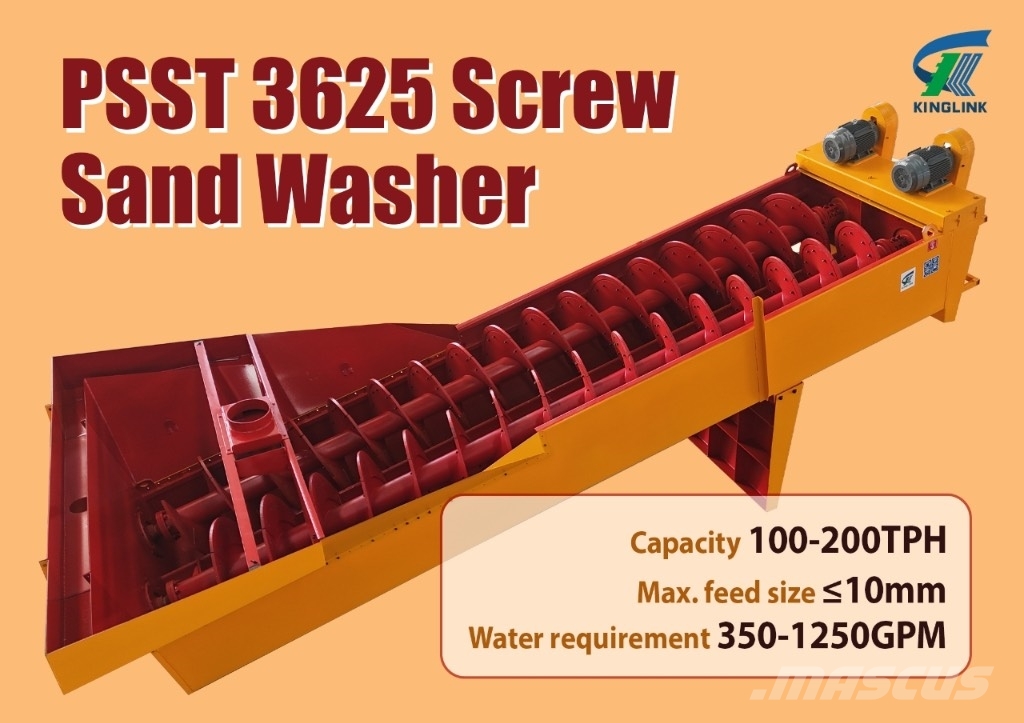 Kinglink 2LSX915 Screw Type Sand Washing Machine (PSST3625) 廃棄物並び替え設備