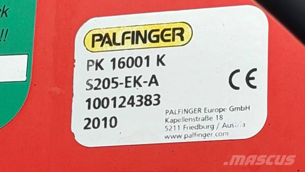 Palfinger PK16001K CRANE - 10m Loader cranes