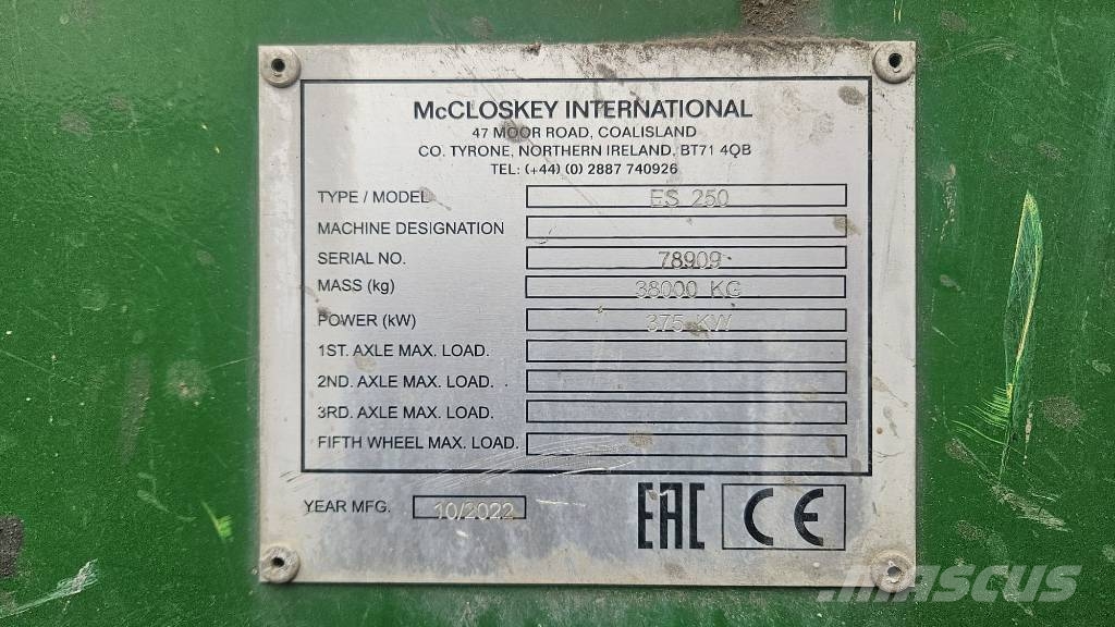 McCloskey ES250 Knusere - anlæg