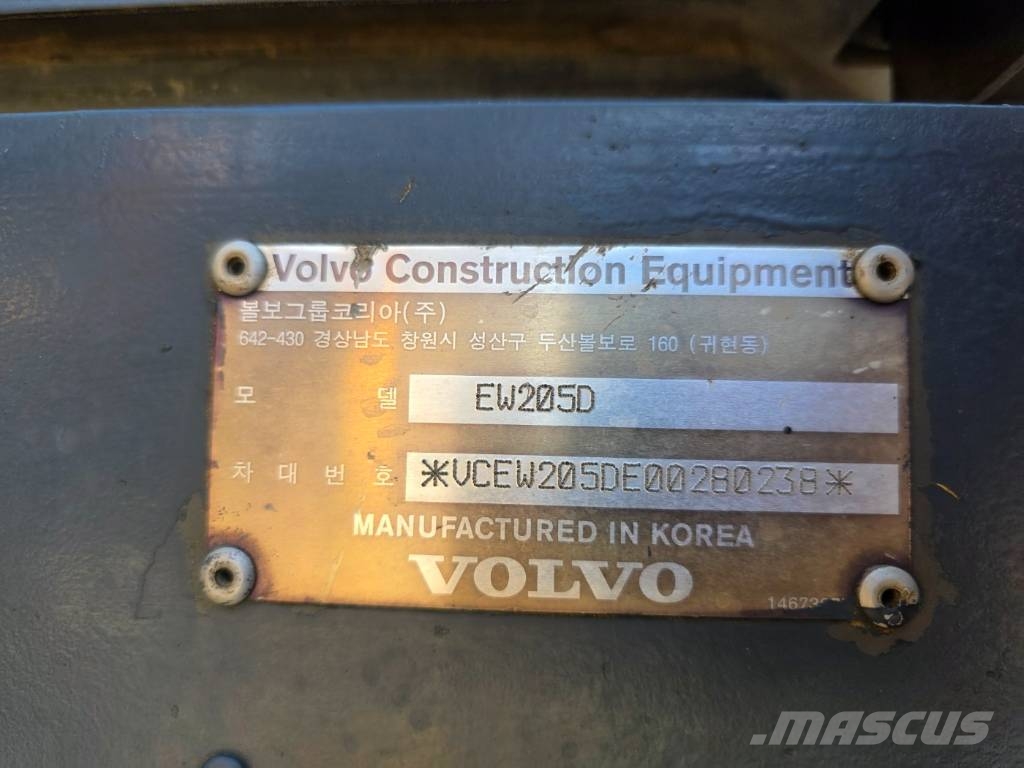 Volvo EW 205 D ホイール式油圧ショベル（パワーショベル・ユンボ・バックホー）