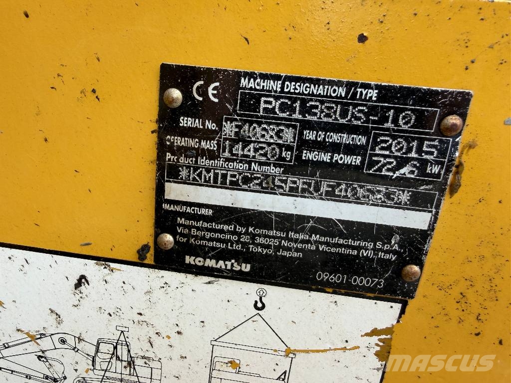 Komatsu PC 138 US-10 Rupsgraafmachines