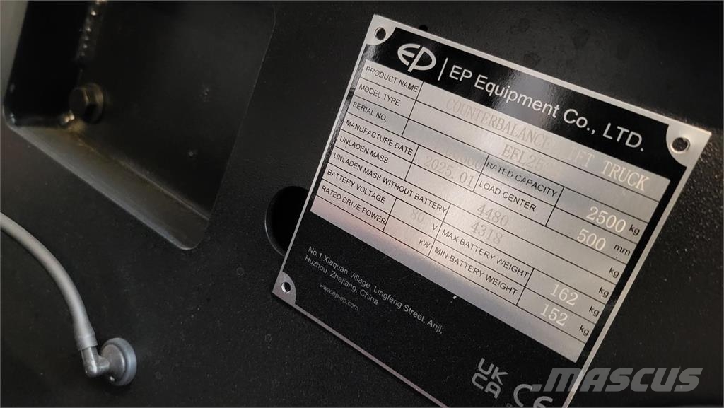 EP Equipment EFL253-S–T4800–Minilevers–cabine 2025 Electric forklifts