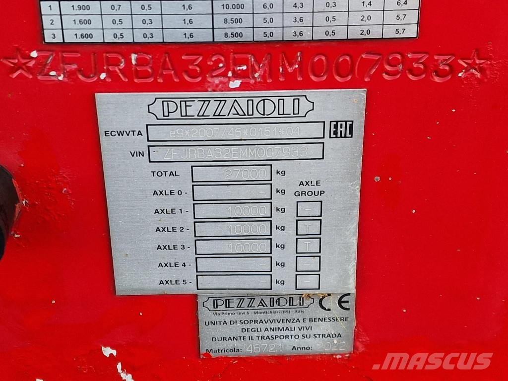 Volvo FH 13.500 XL 6x2 - Pezzaioli livestock 3 deck + Tr Eläinkuljetusautot