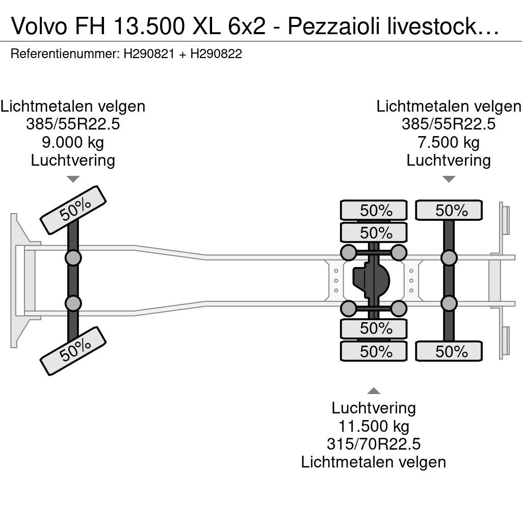Volvo FH 13.500 XL 6x2 - Pezzaioli livestock 3 deck + Tr Eläinkuljetusautot