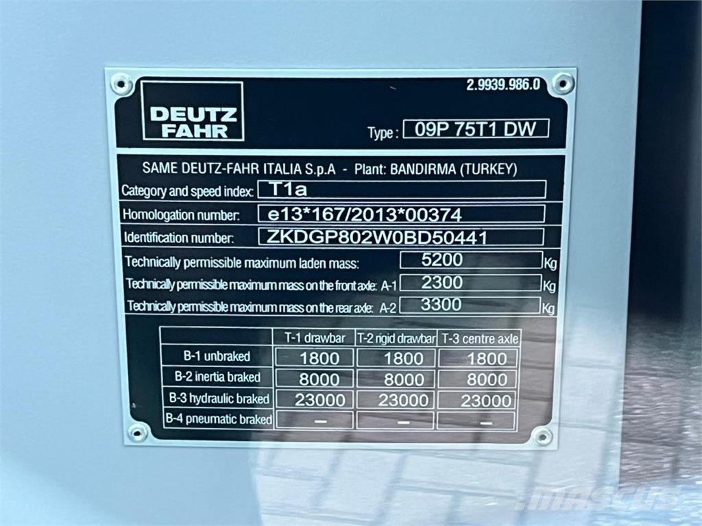 Deutz-Fahr 5080D Keyline Traktori