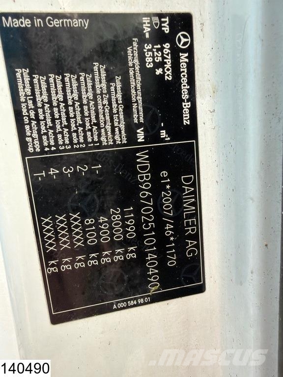 Mercedes-Benz Atego 1230 EURO 6, BDF Camiones con gancho