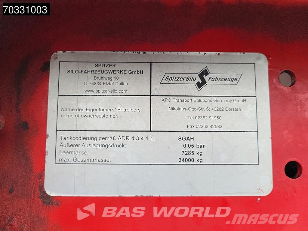 Spitzer SK2766 CAL 3 axles TÜV 02/27 ADR 66m3 نصف مقطورات مقطورة 