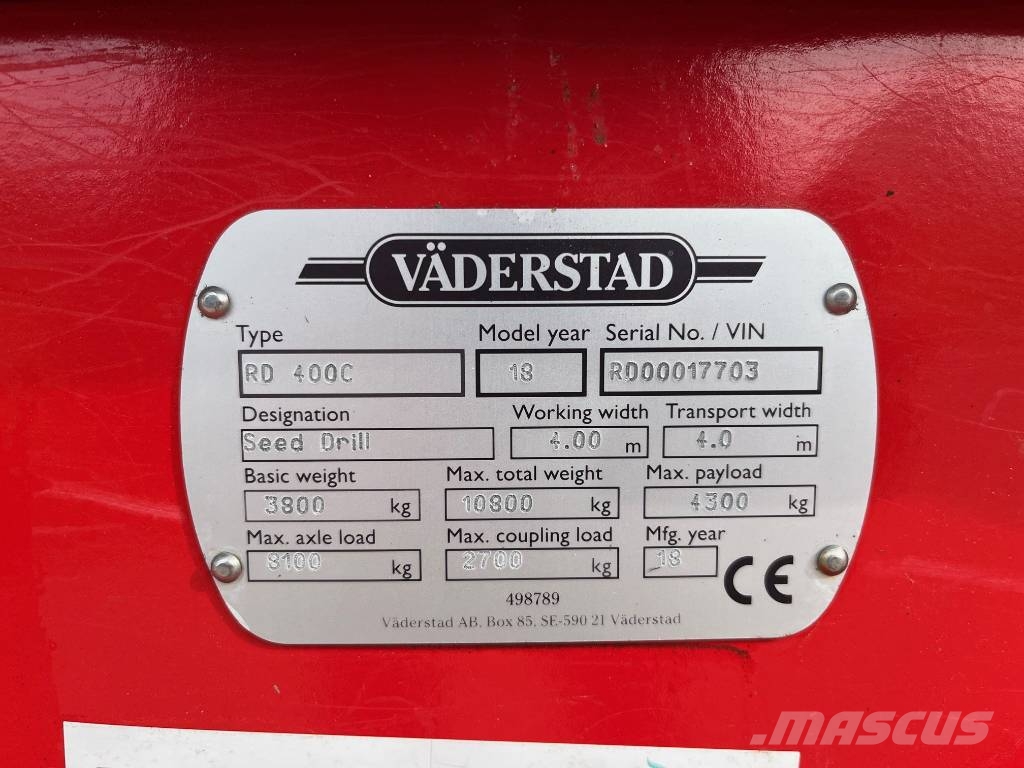 Väderstad Rapid400C Kombinerte såmaskiner