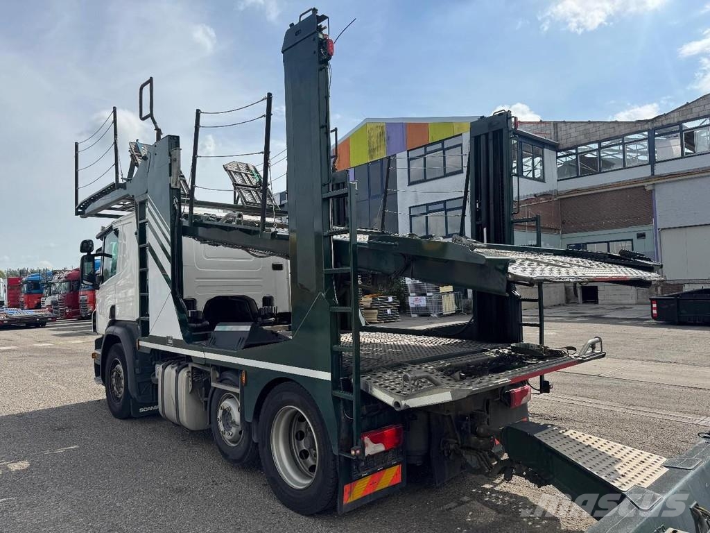 Scania P410 RHD 6X2 EURO 6 + HUNWICK 3 AXLE HANGER Járműszállítók
