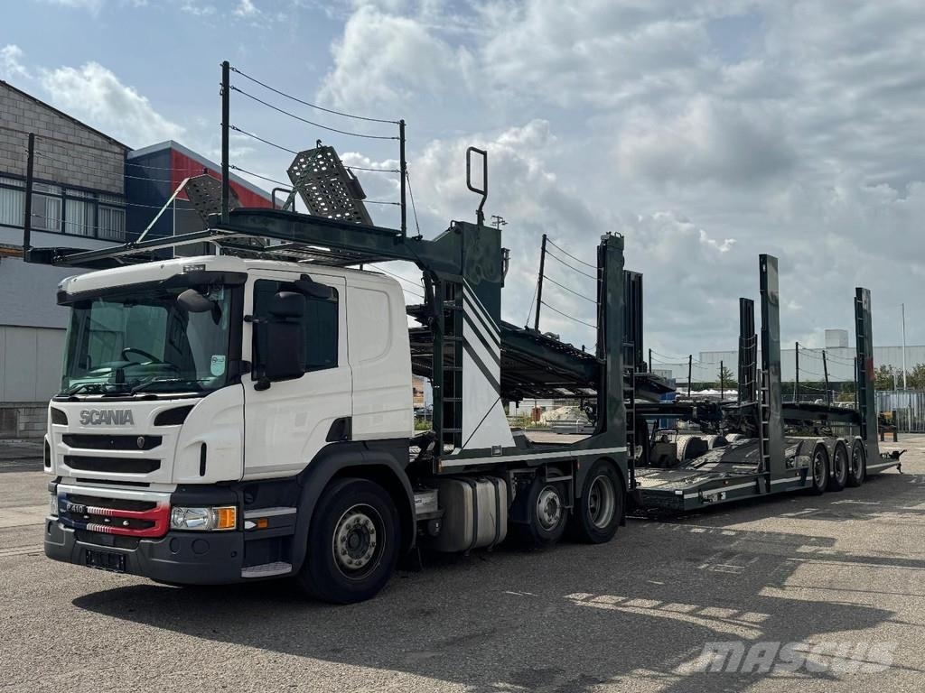 Scania P410 RHD 6X2 EURO 6 + HUNWICK 3 AXLE HANGER Járműszállítók