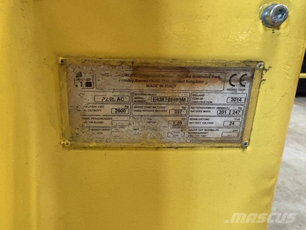 Hyster P2.0L AC Montacargas manual