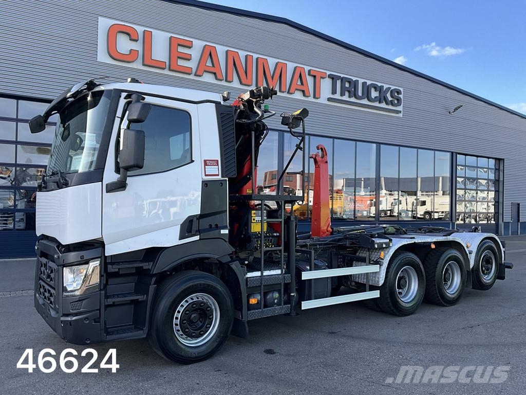 Renault C 460 8x4 Euro 6 Palfinger 19 Tonmeter laadkraan Abrollkipper