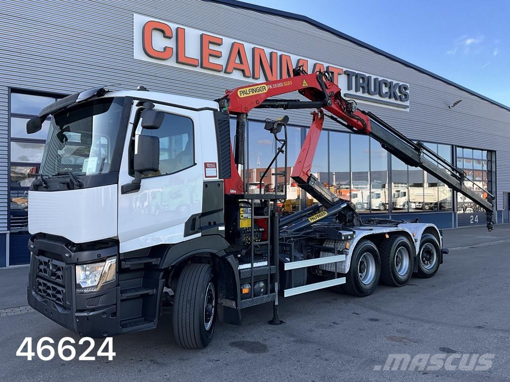 Renault C 460 8x4 Euro 6 Palfinger 19 Tonmeter laadkraan Abrollkipper
