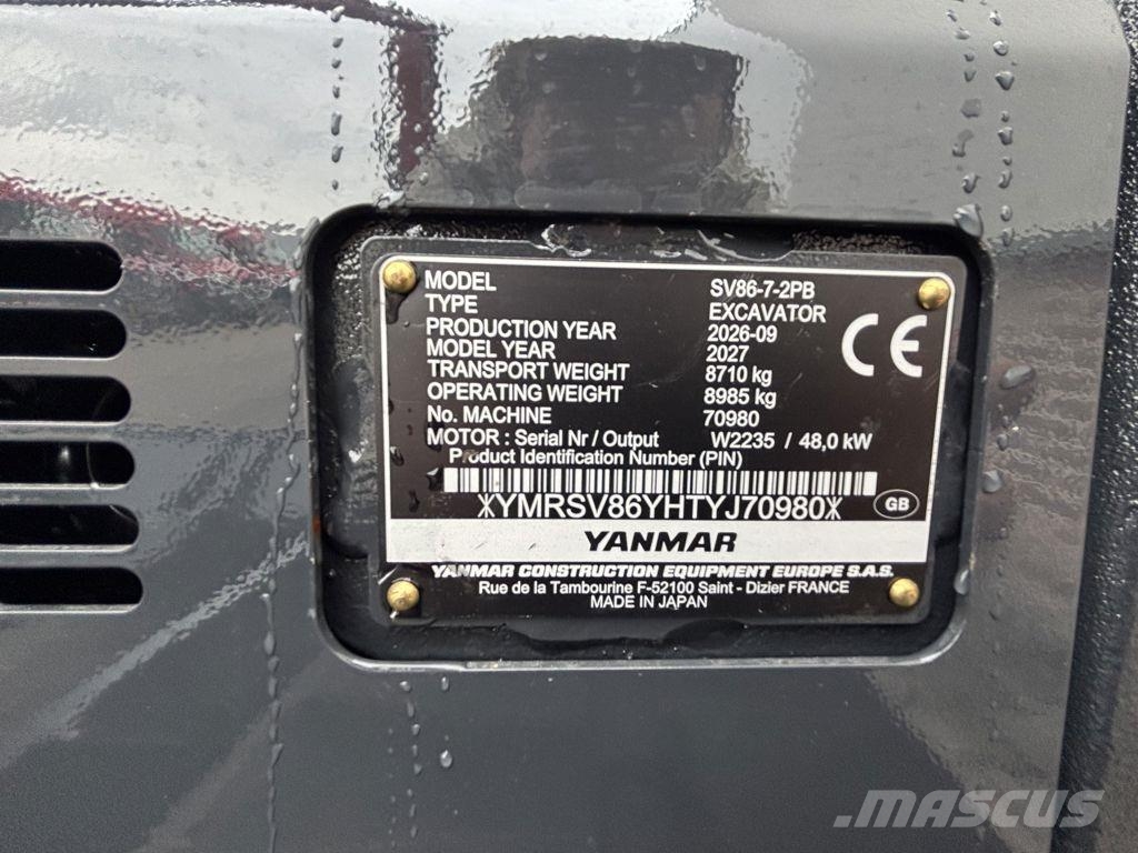 Yanmar SV86-7-2PB Midi bageri 7t – 12t