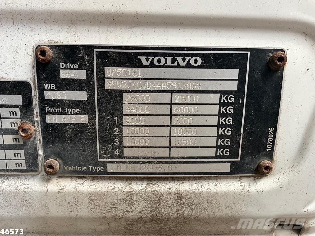 Volvo FM 340 6x4 Manual VDL haakarmsysteem Just 244.334 Kotalni prekucni tovornjaki