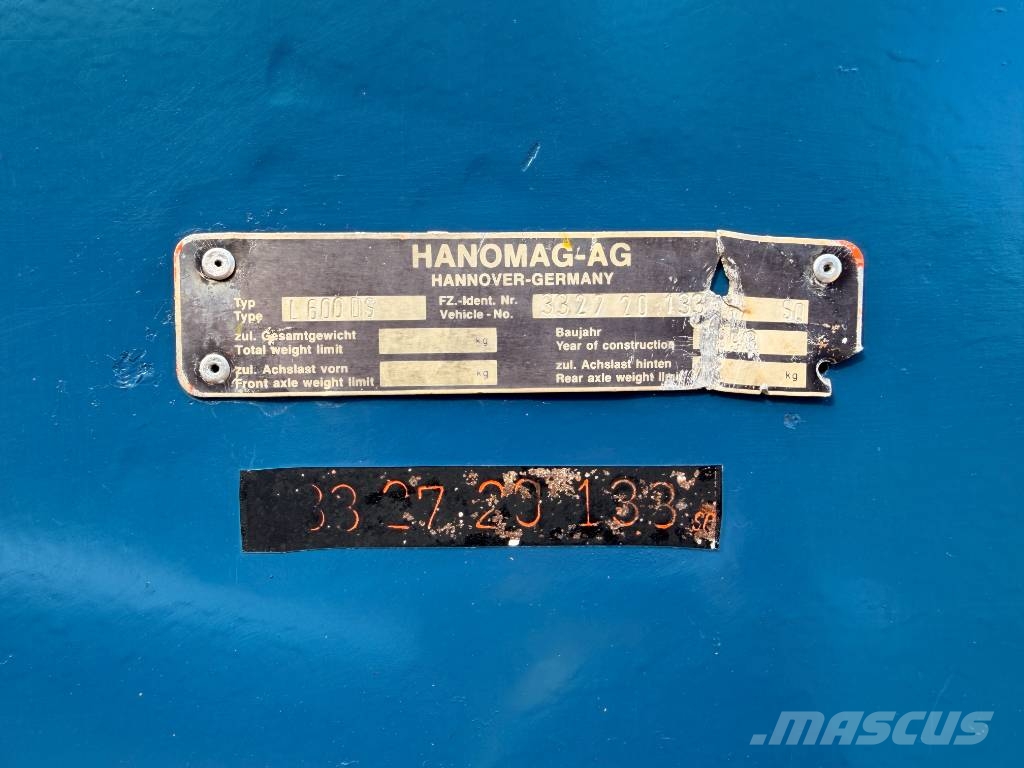 Hanomag L600 DS Lánctalpas homlokrakodók