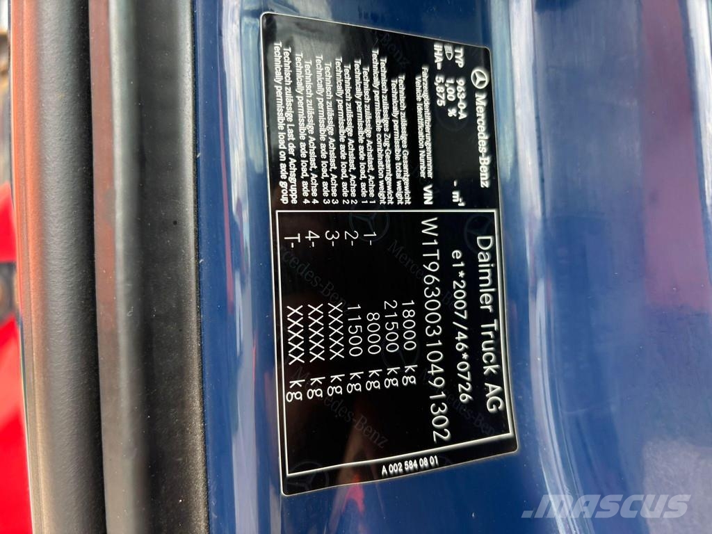 Mercedes-Benz Actros 1830 4x2 CNG PK 12.501 / BOX L=7197 mm Camiones grúa