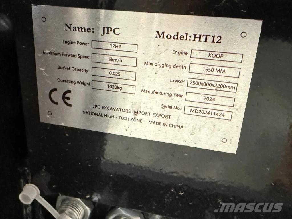 JPC HT12 NEW AND UNUSED! Εκσκαφάκι (διαβολάκι) < 7t
