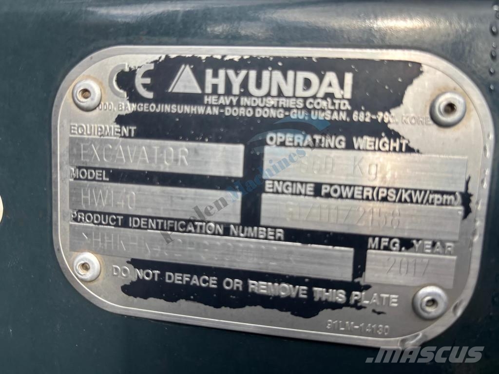 Hyundai HW 140 Wielgraafmachines
