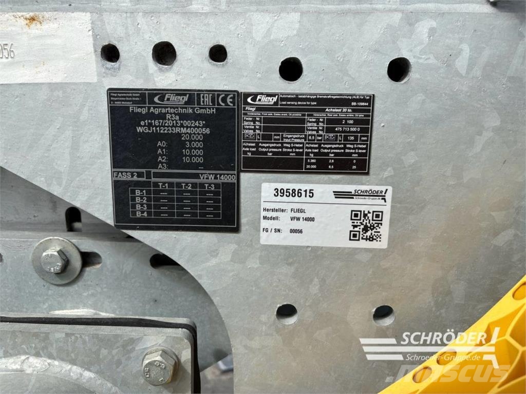 Fliegl VFW 14000 | 15 METER SCHLEPPSCHUH صهاريج الملاط