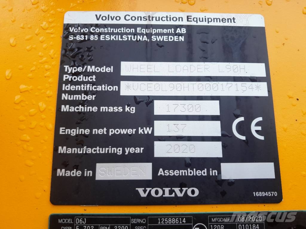 Volvo L 90 H معدات مناولة لأغراض الزراعة