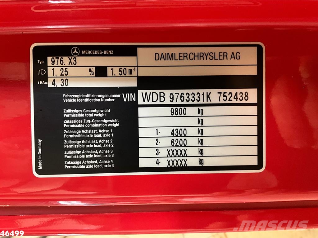 Mercedes-Benz Atego 918 4x4 ZIEGLER Feuerwehr / materiaalwagen J Camiones de bomberos