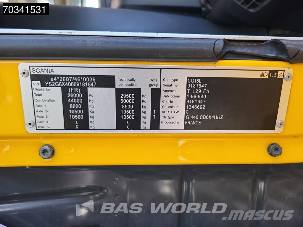 Scania G440 G 6X4 Palfinger PK18002 EH Crane Kran 7m3 Tip Грузовики-Самосвалы