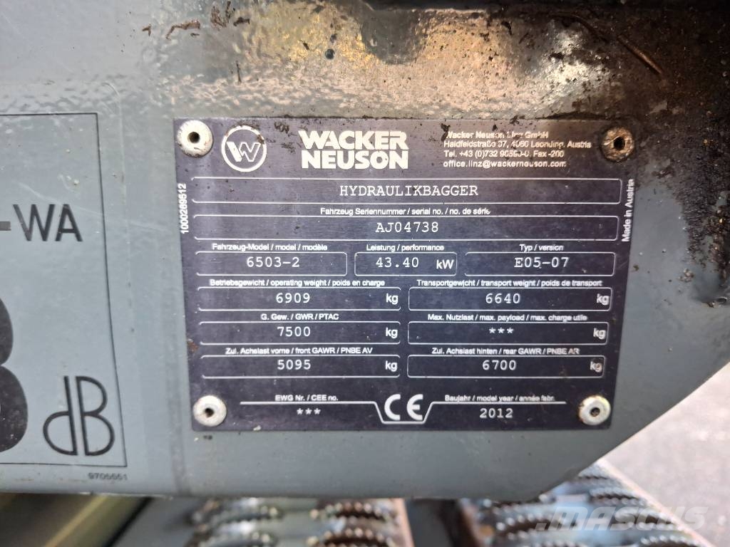 Wacker Neuson 6503-2 Pyöräkaivukoneet