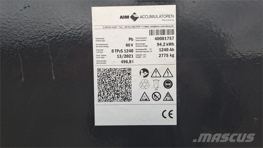 Kalmar ECF80-9- Batterie 13/21!! Elektrische heftrucks