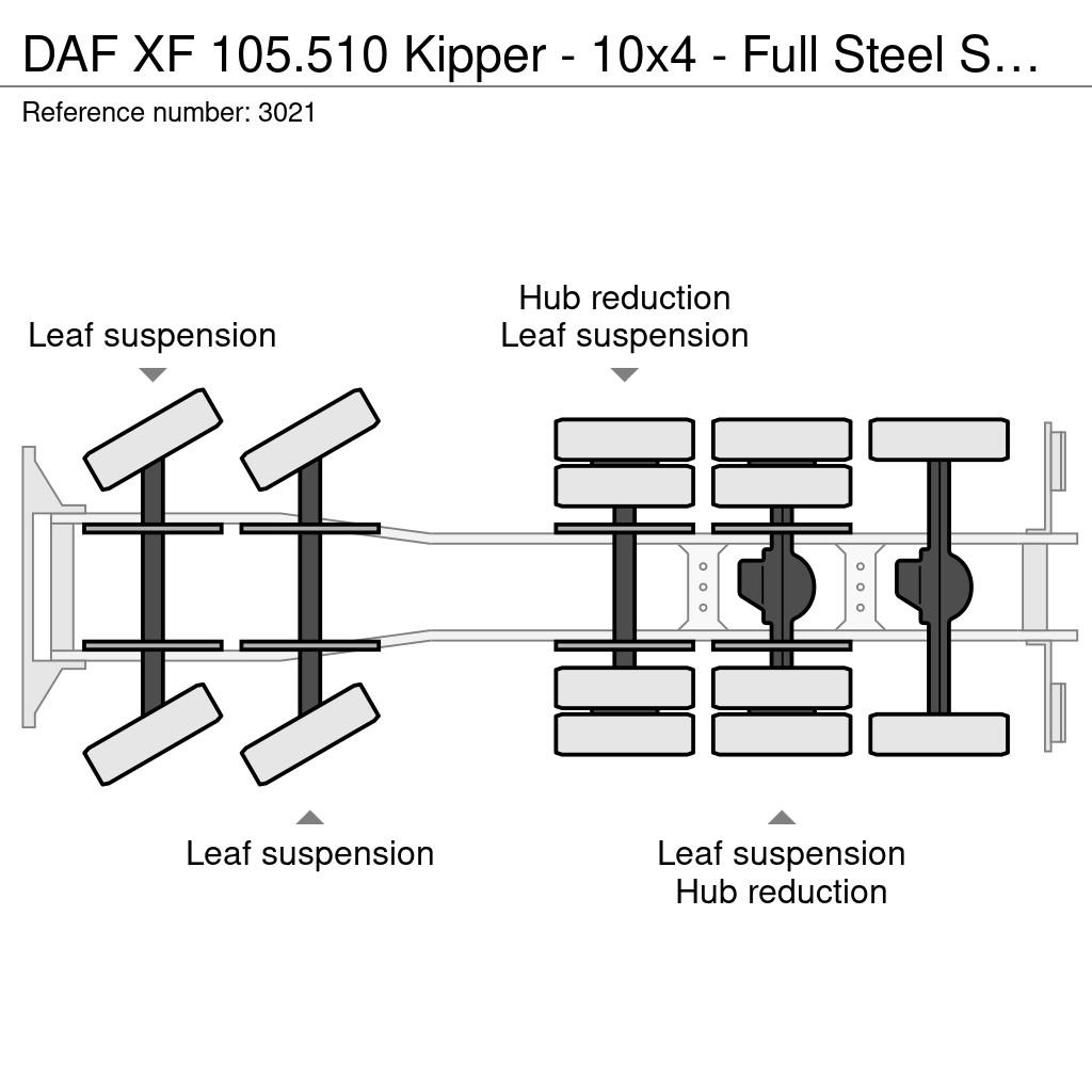DAF XF 105.510 Kipper - 10x4 - Full Steel Suspension - شاحنات قلابة