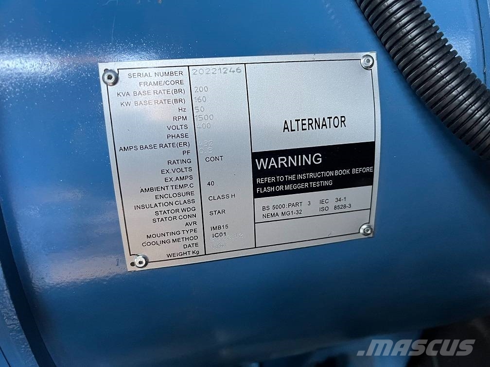 Ricardo 200KVA (160KW) SILENT GENERATOR 3 PHASE 50HZ 400V Diesel Generatoren