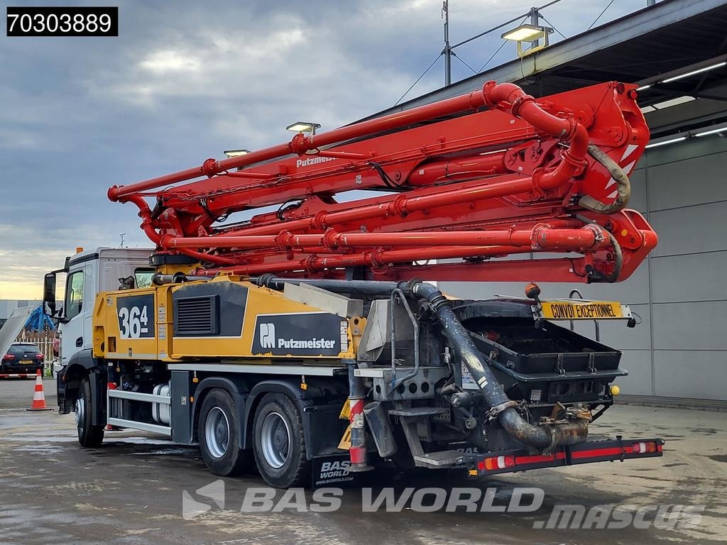 Mercedes-Benz Arocs 2640 Arocs 6X4 Belgium Truck 36mtr Putzmeist مضخات خرسانة