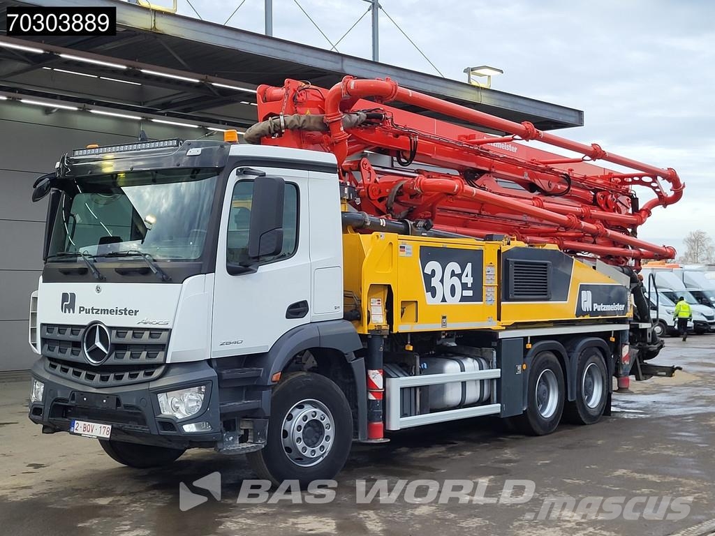Mercedes-Benz Arocs 2640 Arocs 6X4 Belgium Truck 36mtr Putzmeist مضخات خرسانة