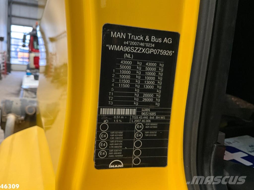 MAN TGS 41.440 8x8 Euro 6 Palfinger 20 Tonmeter Z-kraa Camiones polibrazo
