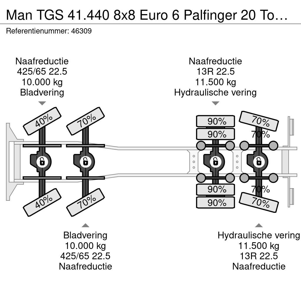 MAN TGS 41.440 8x8 Euro 6 Palfinger 20 Tonmeter Z-kraa Camiones polibrazo